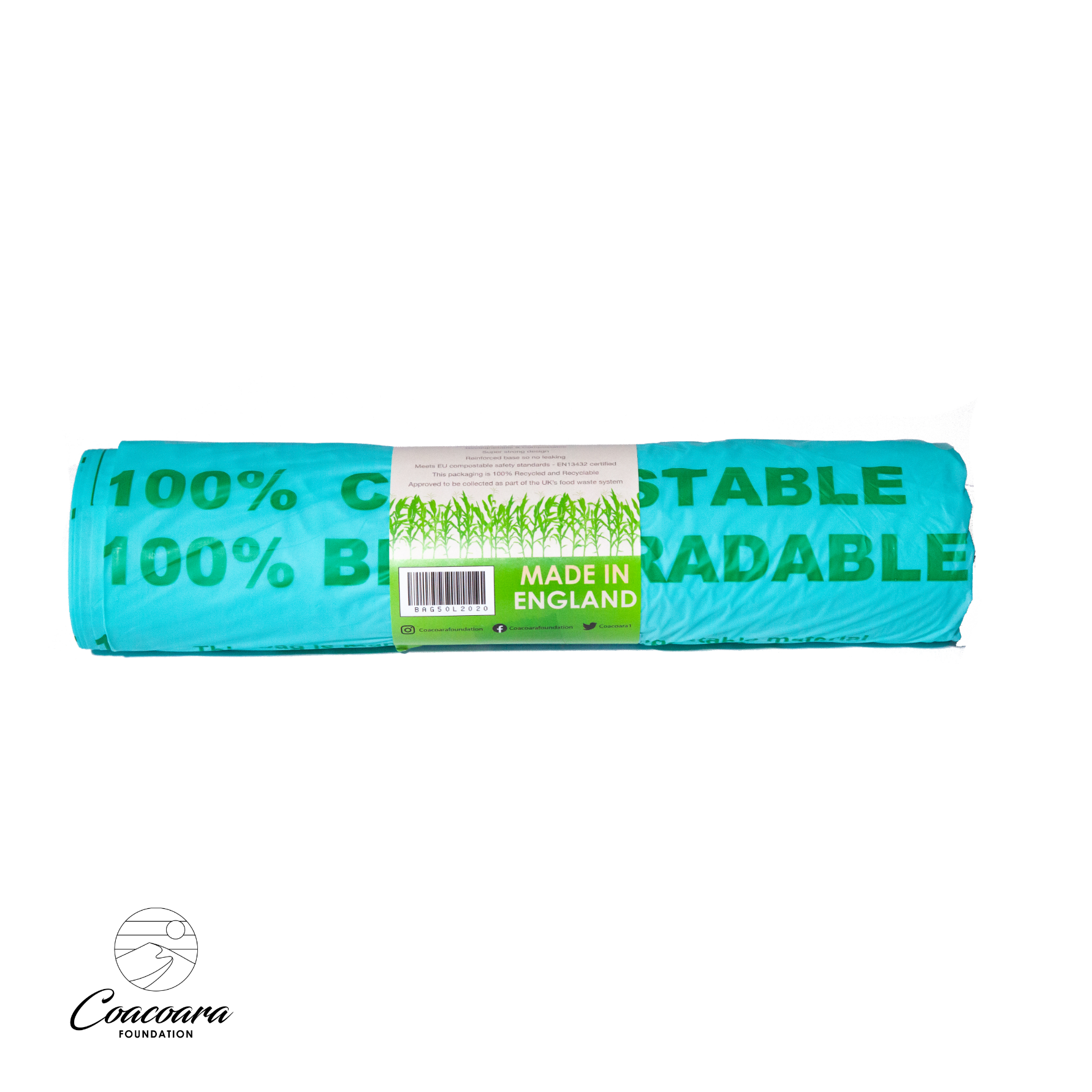 Biodegradable Compostable Bin Liners 50 litres